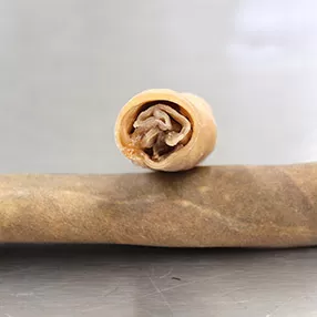 Flor de cuero enrollada